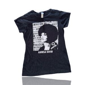 Vintage Angela Davis Graphic T-Shirt Black Womens M Civil Rights: Black Panthers